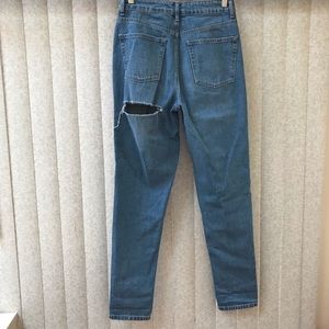 TopShop Bum Rip Mom Jeans